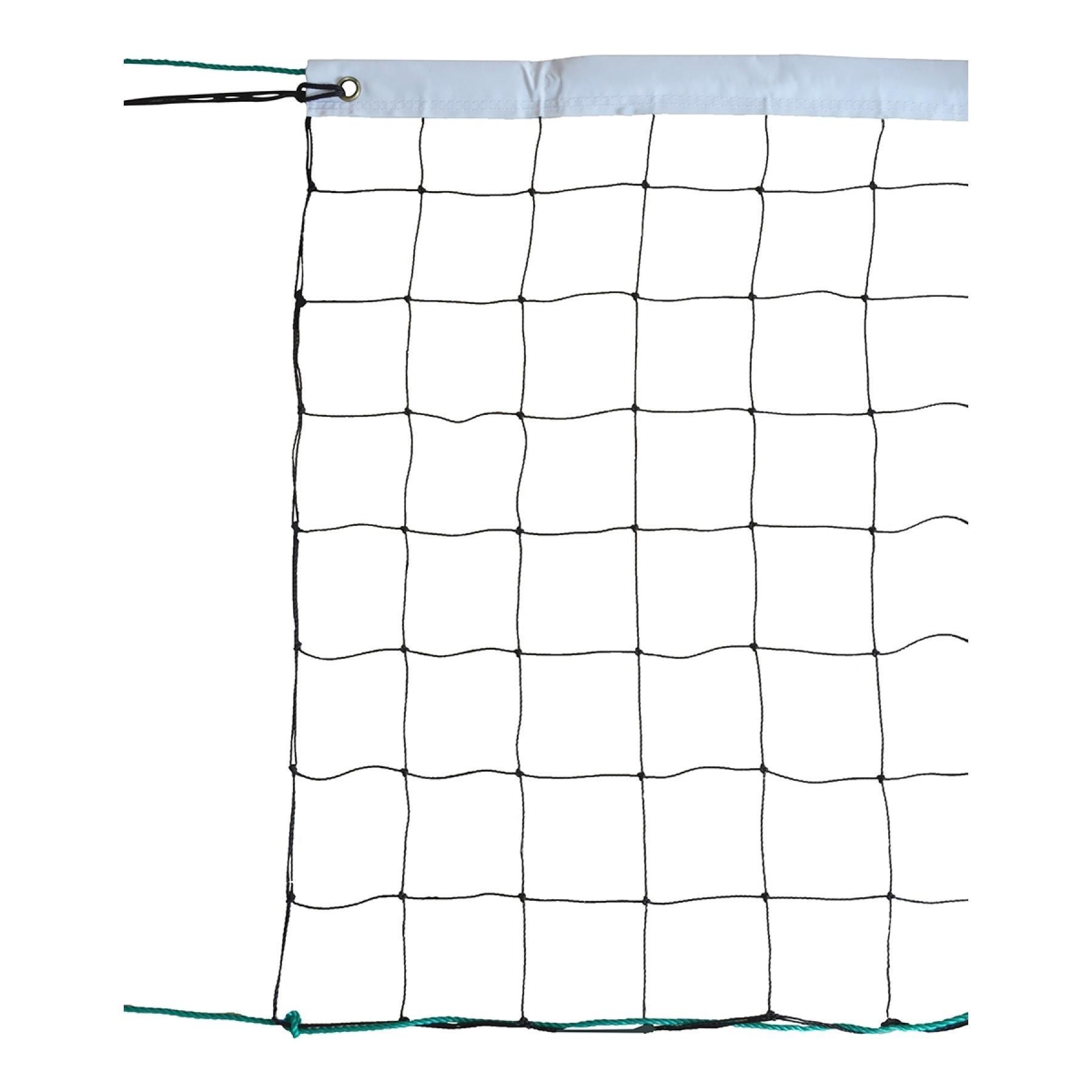 Volleybollnät för skolor 9x0,80 m med kablar 2mm enkel nätmaska 100 sporti france