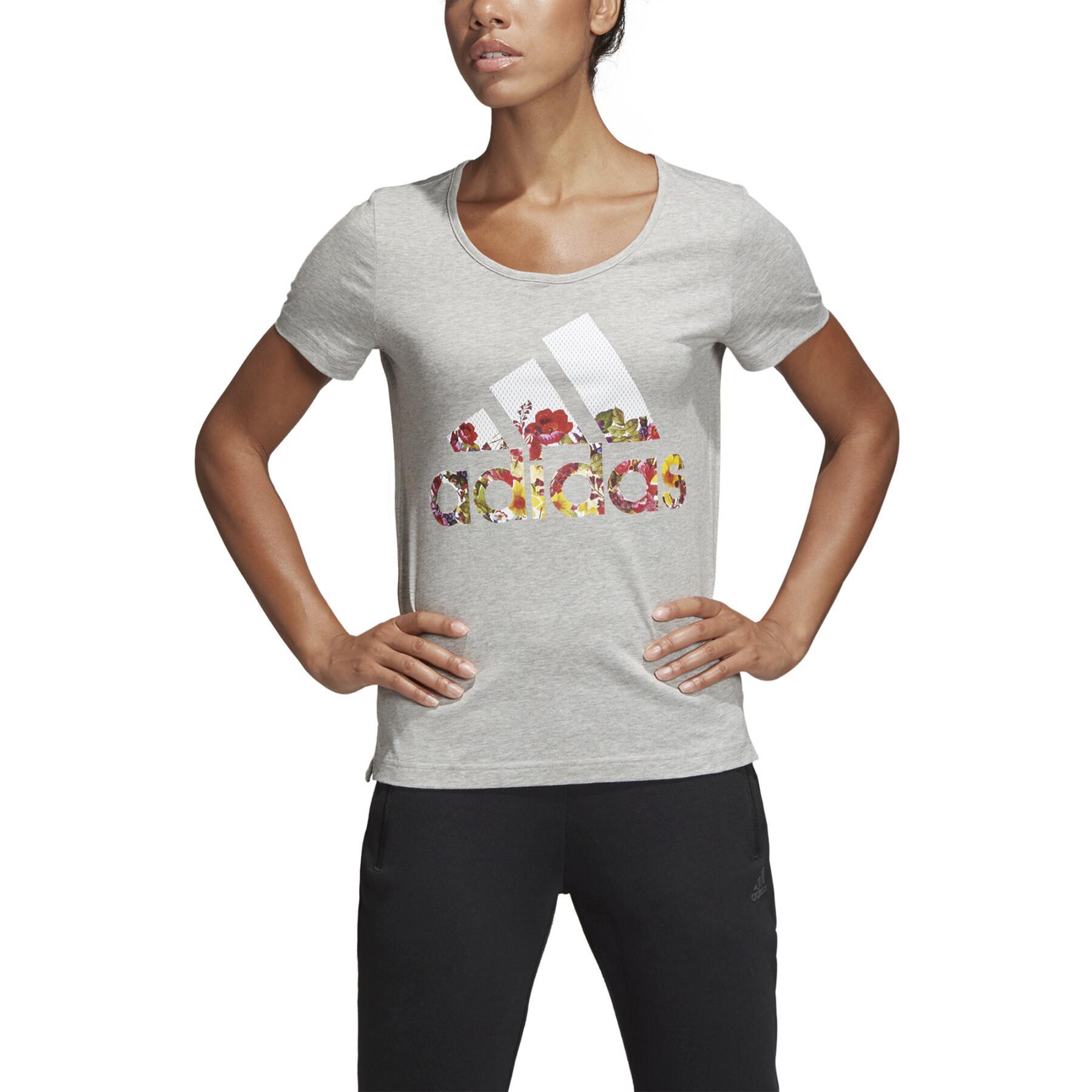 T-shirt för kvinnor adidas Badge of Sport Flower