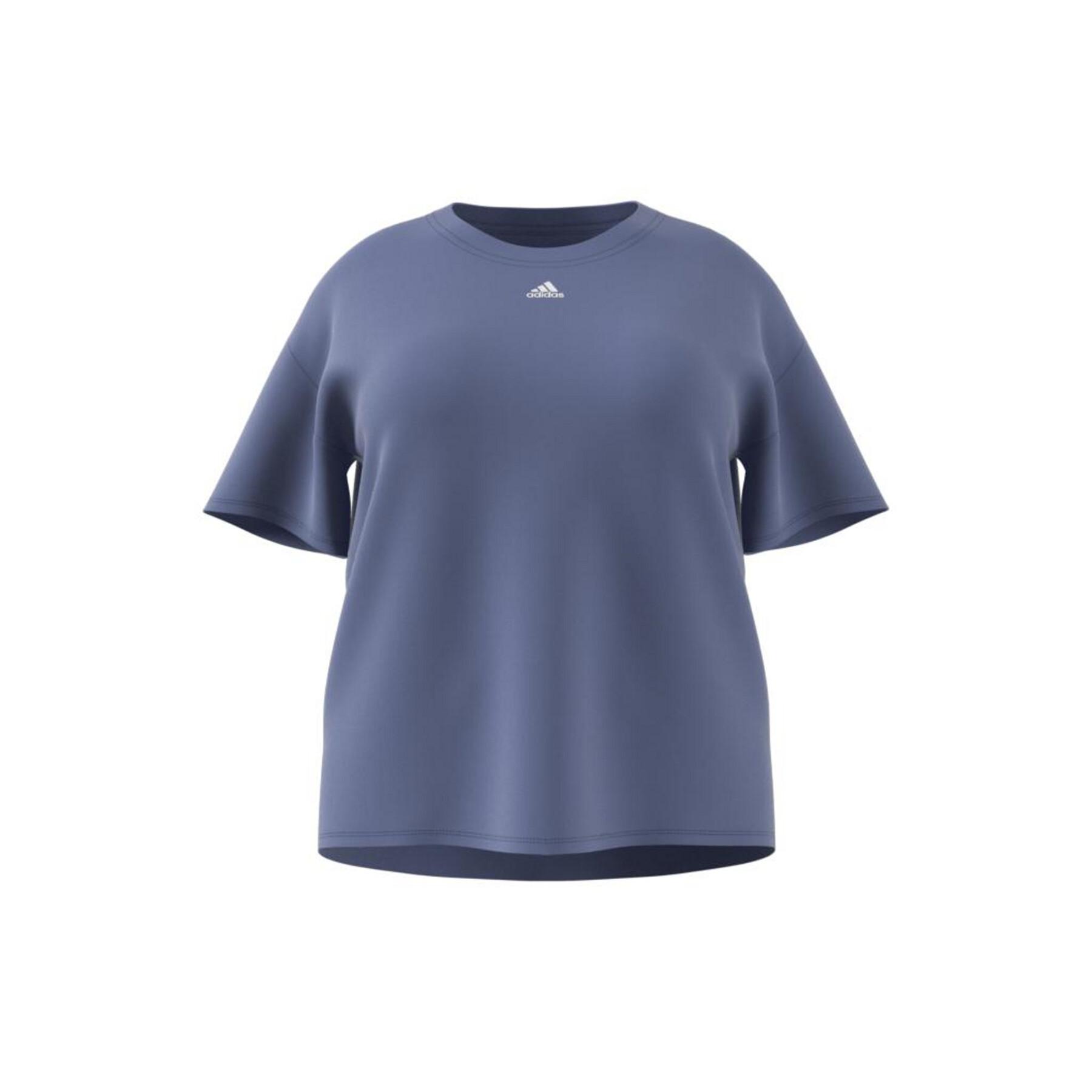 T-shirt för kvinnor adidas Training 3-Stripes Aeroready (Grandes tailles)