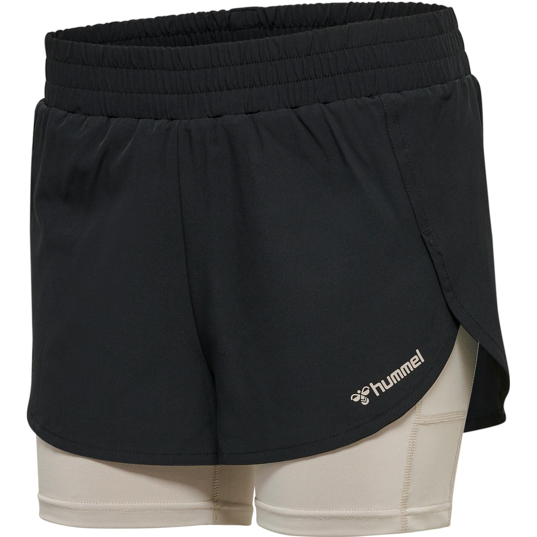 2 i 1-shorts för kvinnor Hummel MT Track
