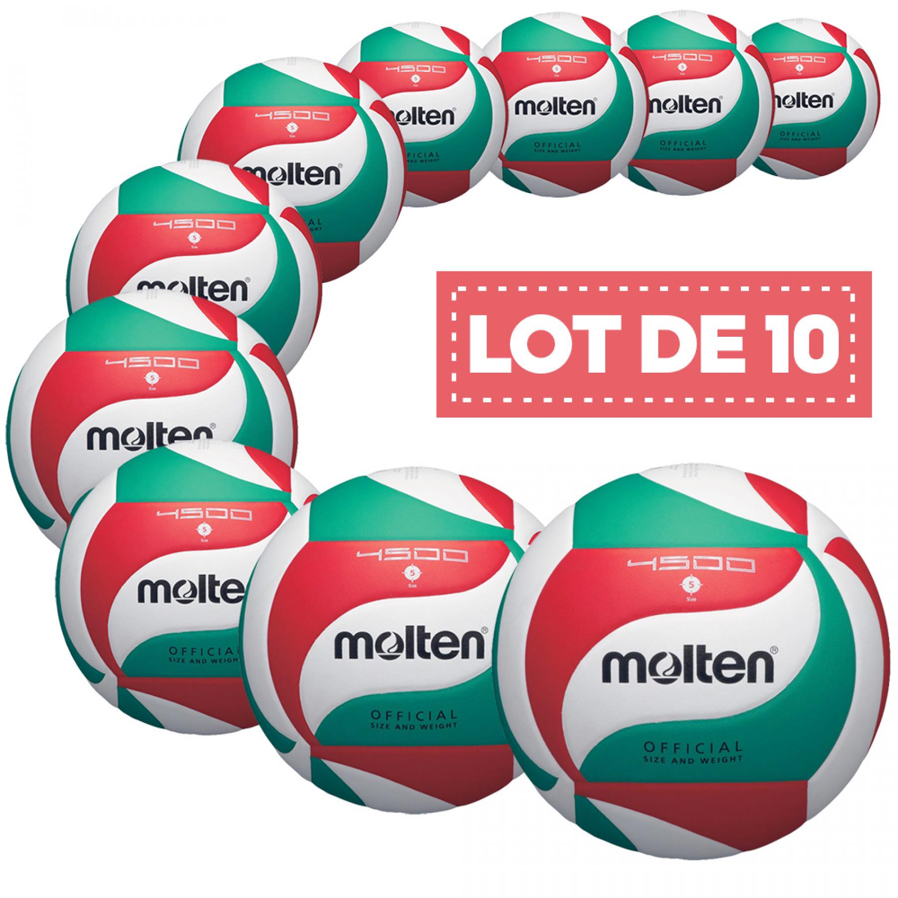 Förpackning med 10 tävlingsbollar Molten V5M4500