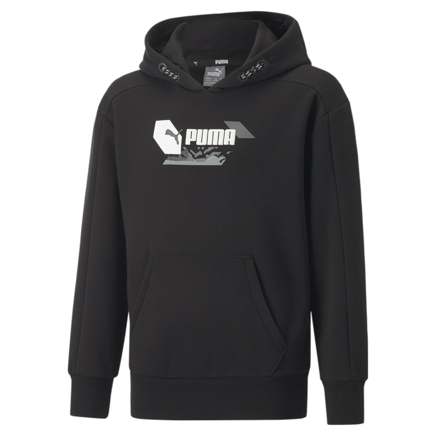 Sweatshirt med huva för barn Puma Alpha FL B