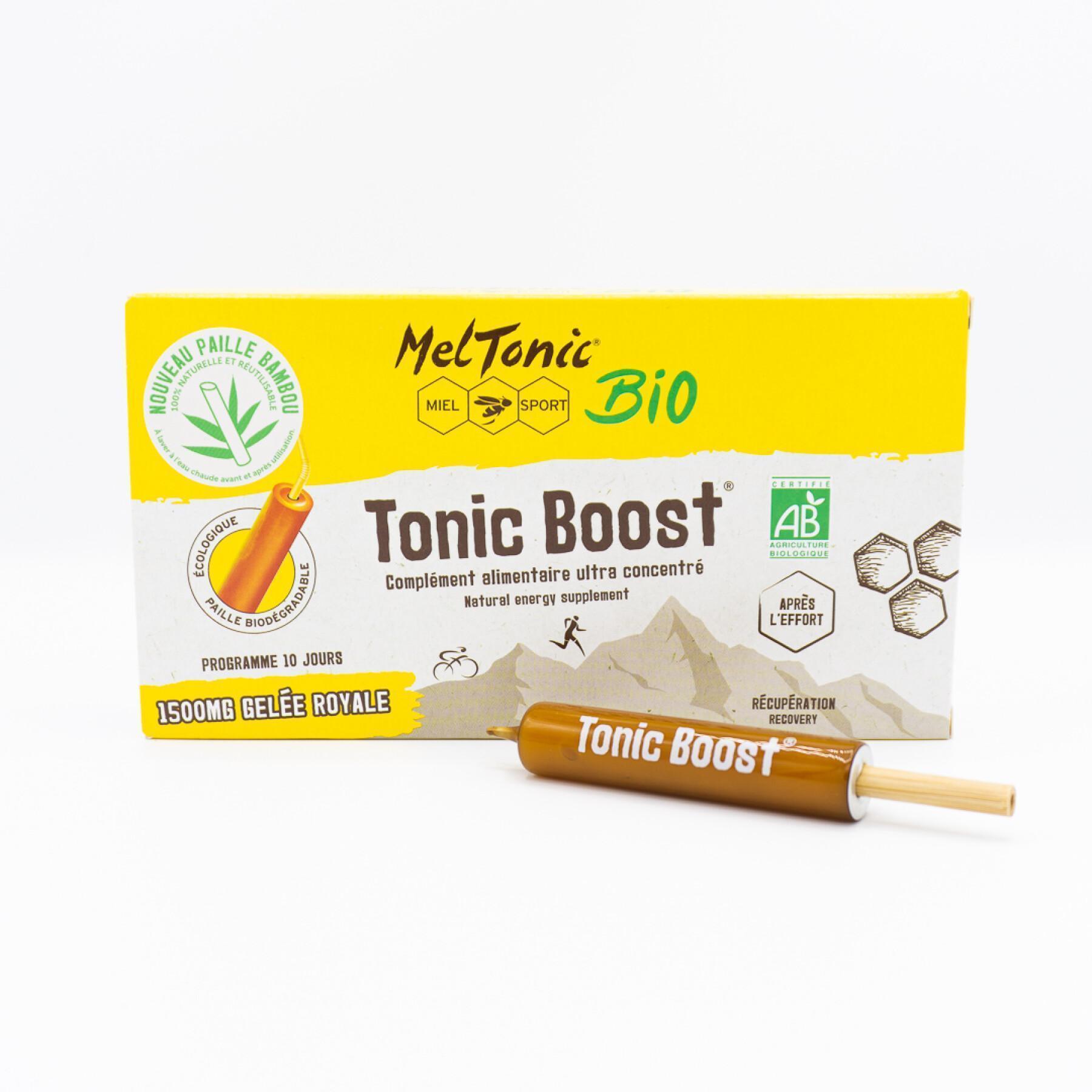förpackning med 10 injektionsflaskor Meltonic TONIC BOOST BIO
