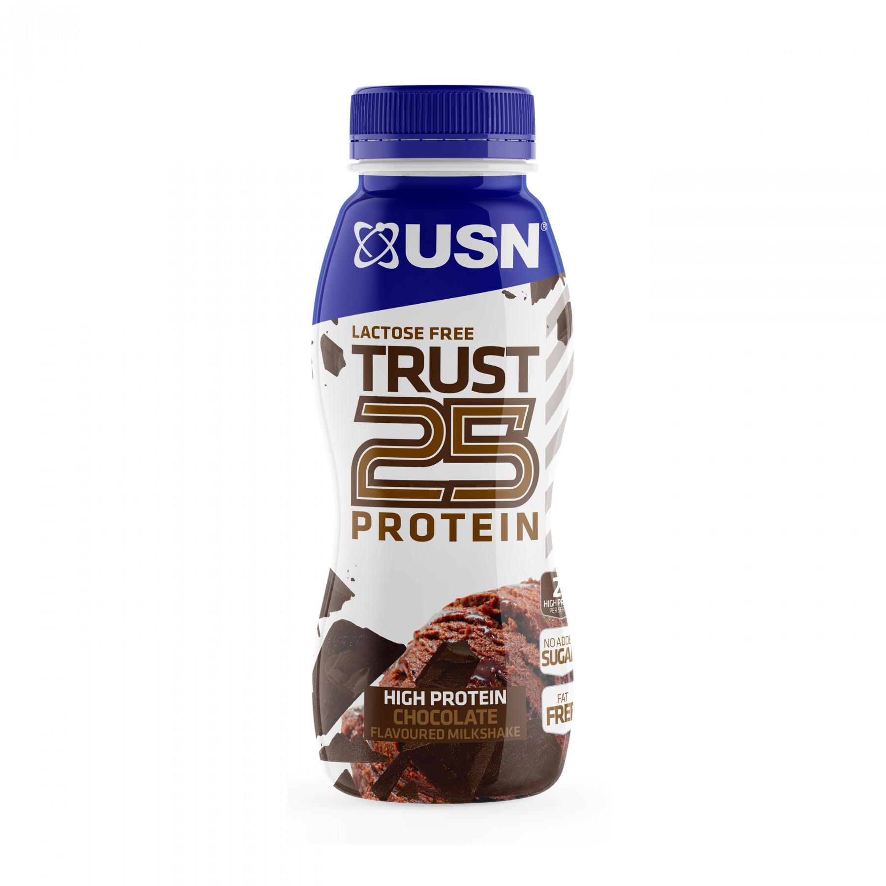 Sats om 8 st 330 ml usn trust rtd 25 chocolate protein shakes