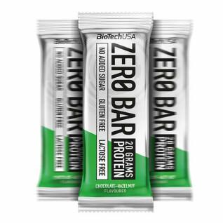 Förpackning med 20 snackboxar Biotech USA zero bar - Chocolat-noisette
