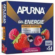 Förpackning med 5 geler Apurna Energie Longue Distance Fruits Rouges - 35g